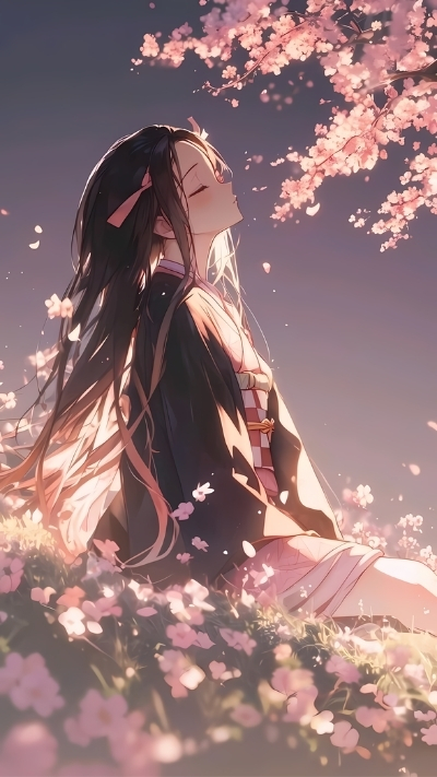 Ảnh nền nezuko cute đầy sức hút cho smartphone