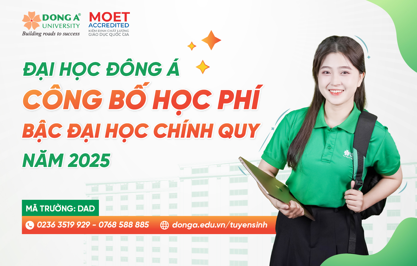 đại học đông á công bố học phí năm 2025 bậc đại học chính quy