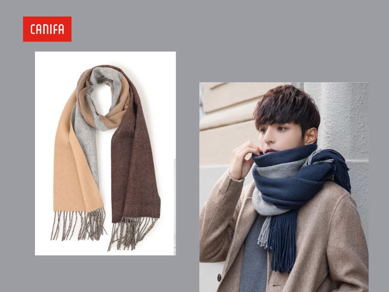 phối đồ với khăn quàng cổ nam