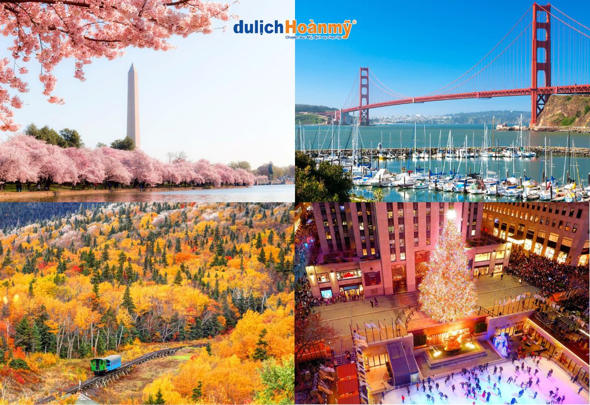 thời tiết bốn mùa ở Mỹ