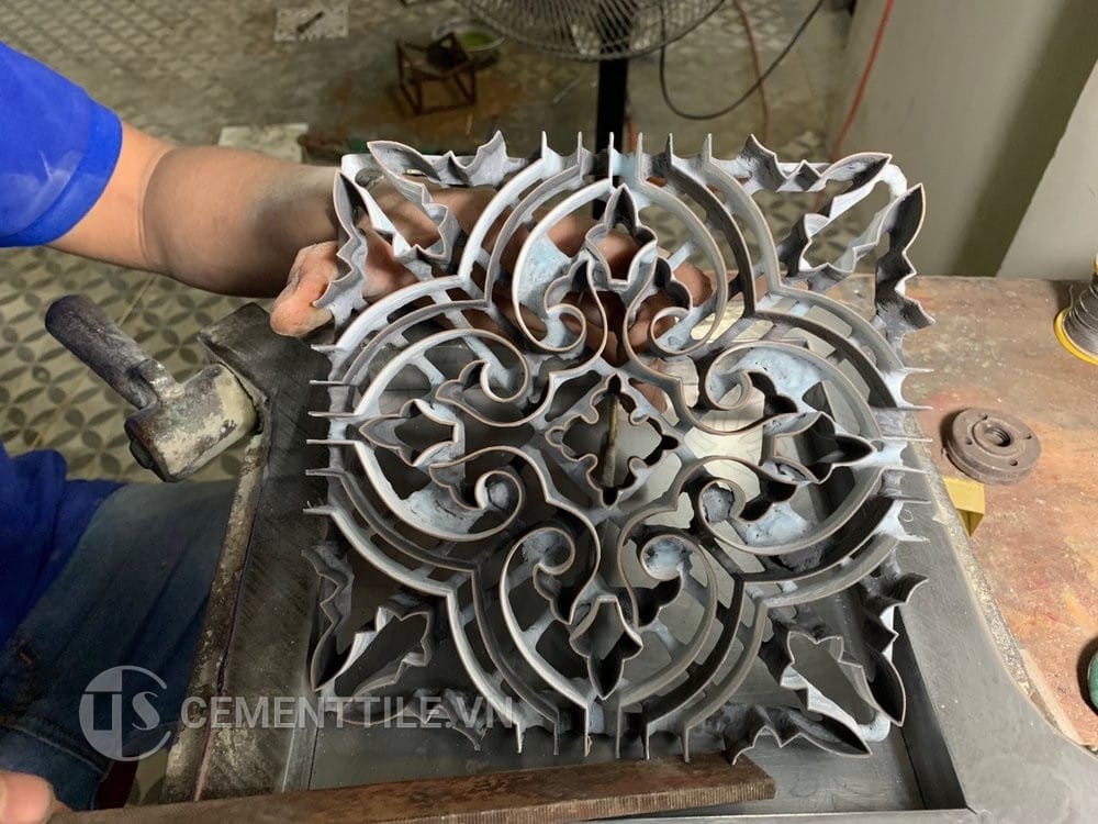 gạch bông tổng hợp tông trắng xám đen