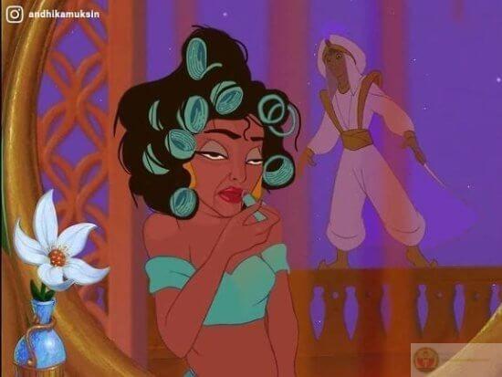 Meme công chúa trang điểm