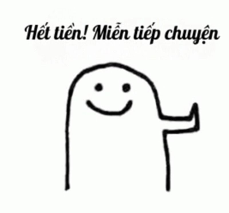 meme hết tiền