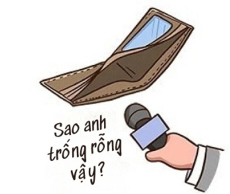 meme hết tiền