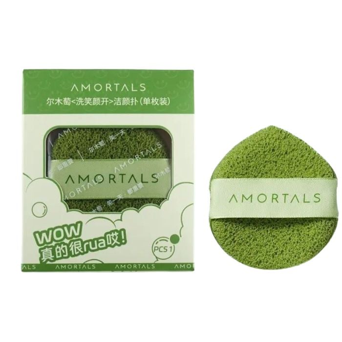 Bông Rửa Mặt Bọt Biển Amortals Wash To Smile Face Washing Pluff