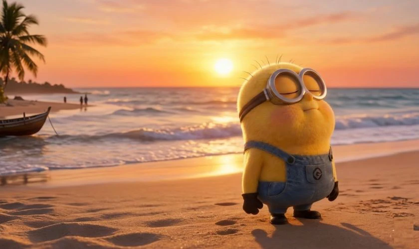 Ảnh Minion phồng má cho máy tính