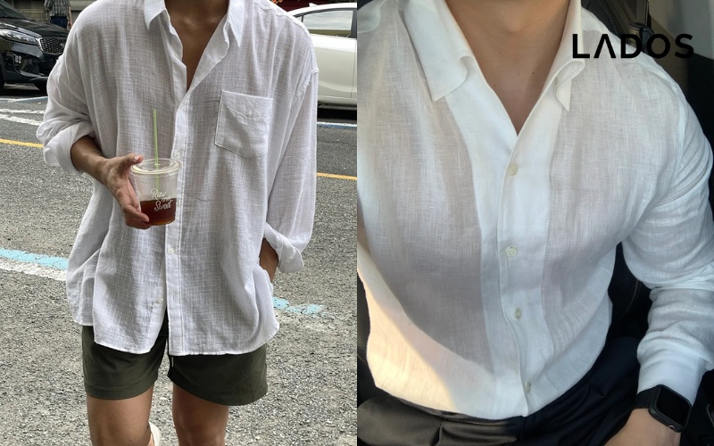 Ao so mi hoa tiet lon hoac phuc tap