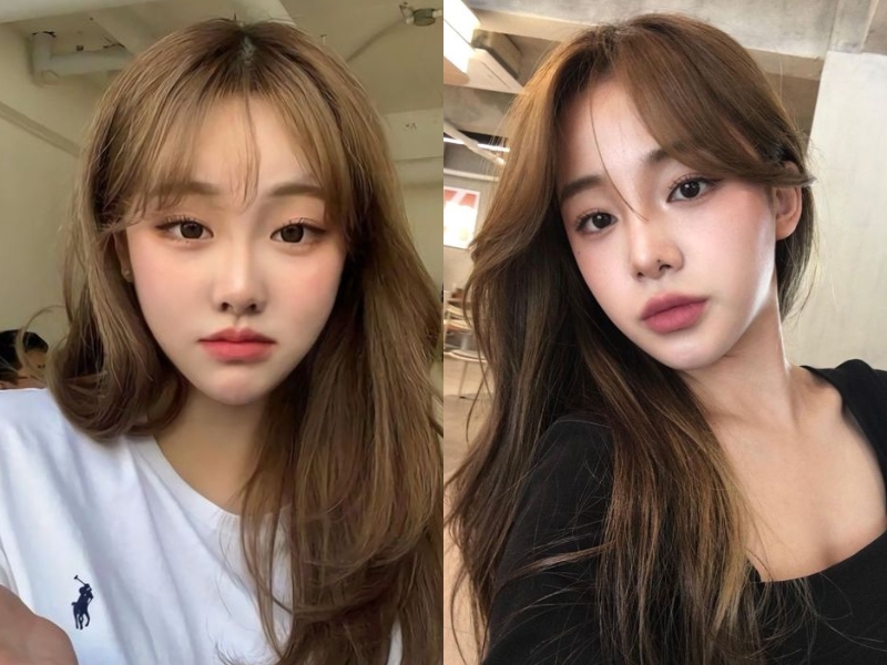 tóc nhuộm mâu vàng trầm