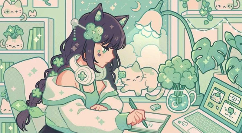 Ảnh chibi cute độc đáo dành cho máy tính của bạn