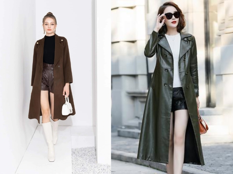 áo da nữ phối với quần gì