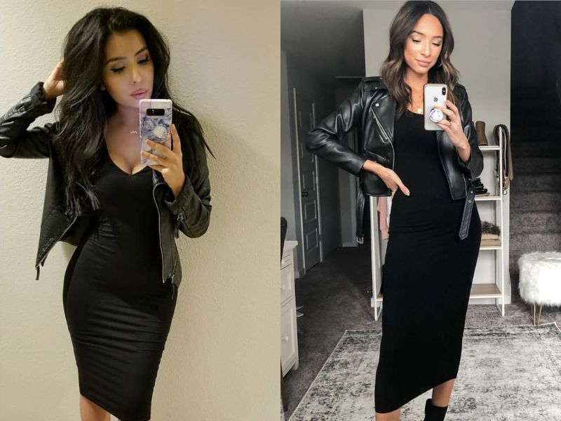 phối áo khoác da nữ