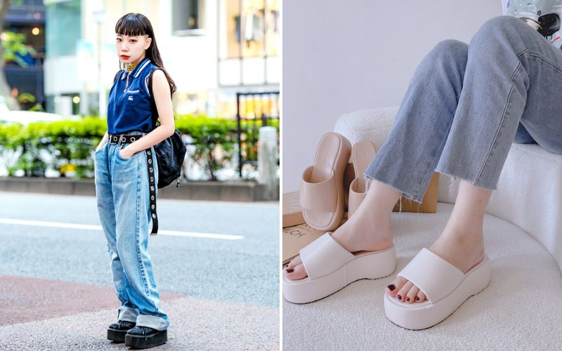 phối đồ với dép quai ngang, dép bánh mì_img5