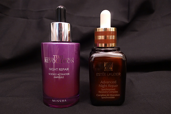 Missha Science Activator Ampoule vs. Estée Lauder Advanced Night Repair Serum