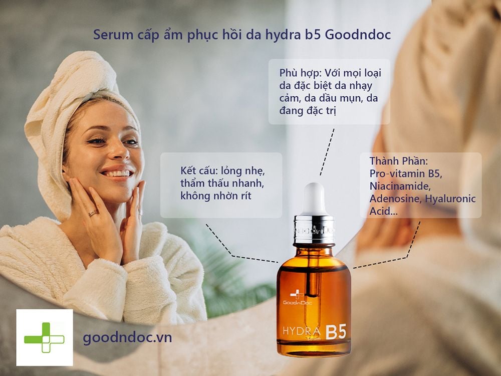 Serum GoodnDoc Hỗ Trợ Sáng Da, Cấp Ẩm GoodnDoc Hydrat B5 Serum 30ml
