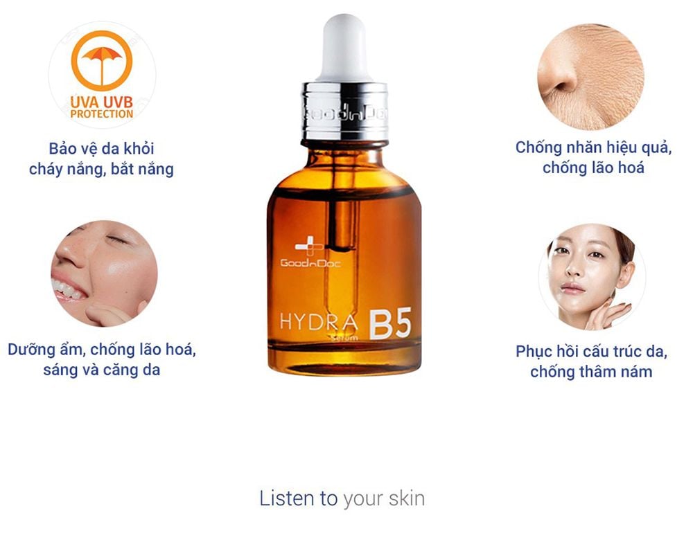 Serum GoodnDoc Hỗ Trợ Sáng Da, Cấp Ẩm GoodnDoc Hydrat B5 Serum 30ml