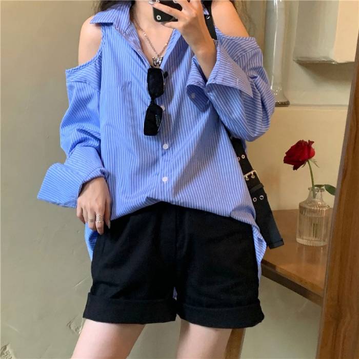 Mẫu sơ mi Ulzzang cách điệu phần tay ấn tượng