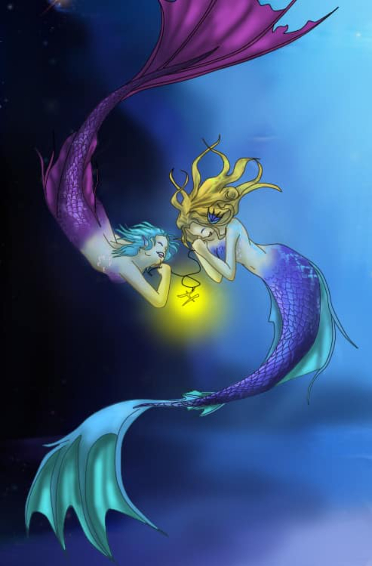 Ảnh cung Song Ngư anime đơn giản