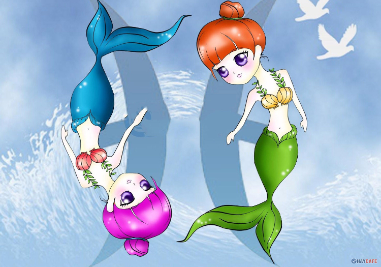 Ảnh cung Song Ngư anime đẹp, độc đáo