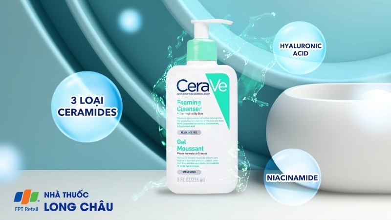 Sửa rửa mặt CeraVe Foaming Facial Cleanser 236ml