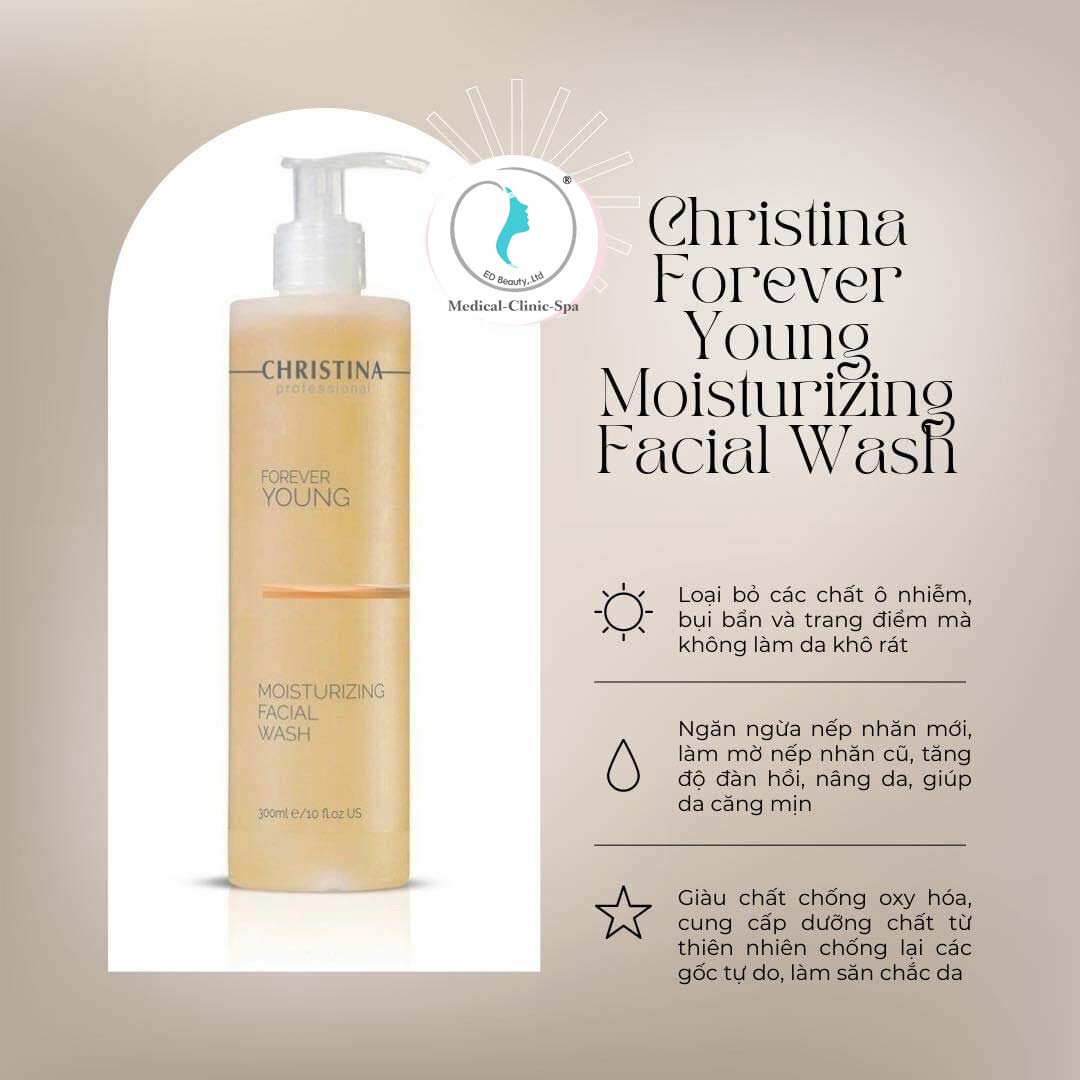 Công dụng Christina Forever Young Moisturizing Facial Wash