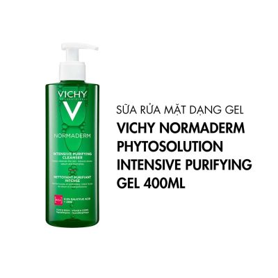 Gel Rửa Mặt Vichy Cho Da Dầu Mụn Làm Sạch Sâu, Giảm Nhờn Normaderm Phytosolution Intensive Purifying Gel