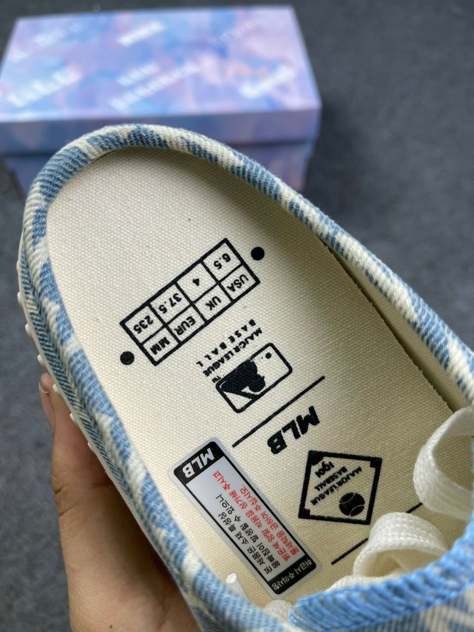 Giày Sục Mlb Ny Xanh Dương