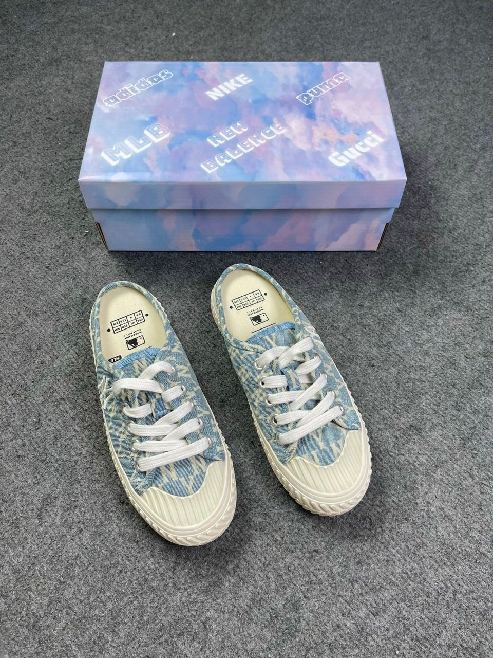 giày sục mlb rep 11 xanh