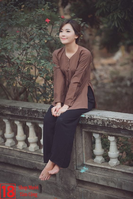 Gái Xinh Quê Miền Nam Mặc áo Bà Ba (4)