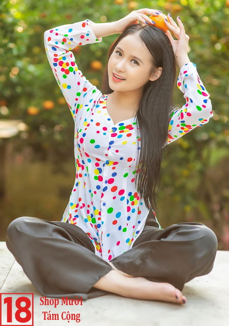 Gái Xinh Miền Tây Mặc áo Bà Ba (4)