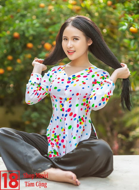 Gái Xinh Miền Tây Mặc áo Bà Ba (7)