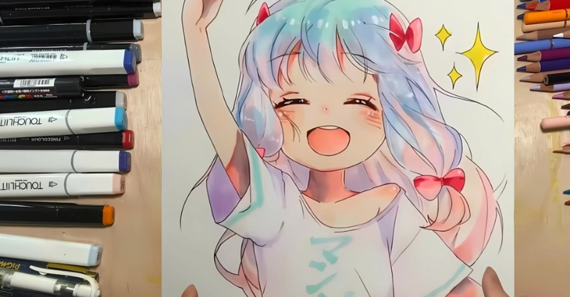 Hướng dẫn vẽ tranh anime đơn giản