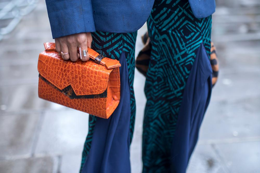 snakeskin tote handbag