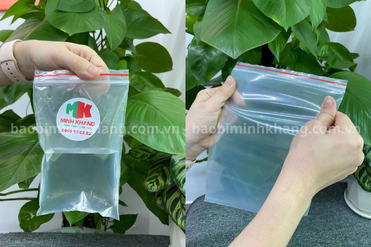 Minh Khang sản xuất túi zip chỉ đỏ chất lượng uy tín tại HCM