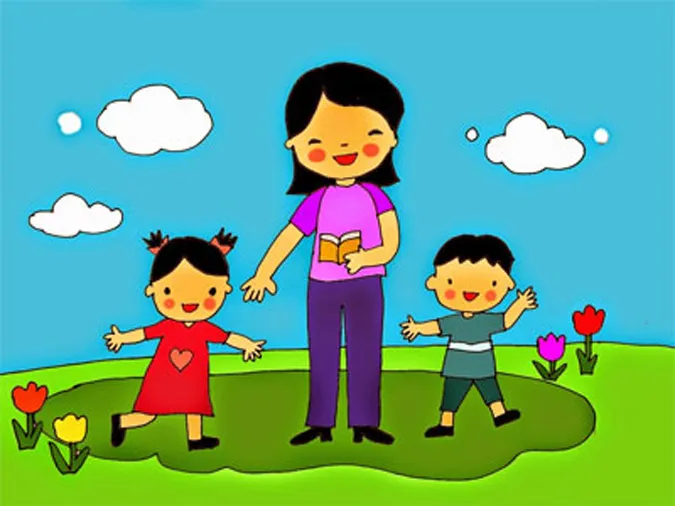 85 bức tranh vẽ cô giáo đẹp, ý nghĩa nhân ngày 20/11 44