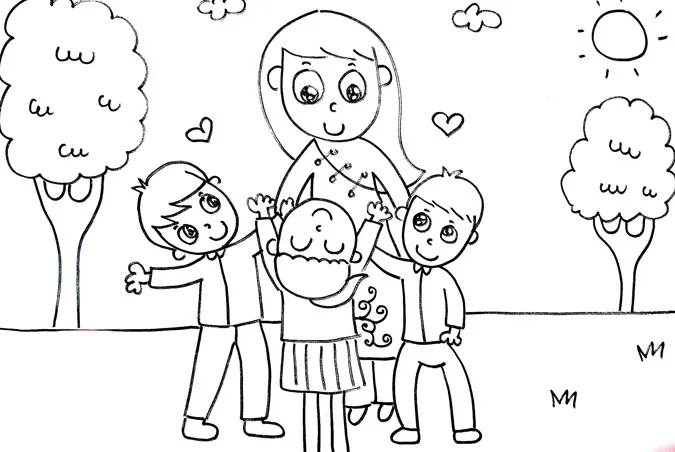 85 bức tranh vẽ cô giáo đẹp, ý nghĩa nhân ngày 20/11 48