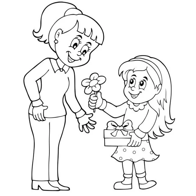 85 bức tranh vẽ cô giáo đẹp, ý nghĩa nhân ngày 20/11 52