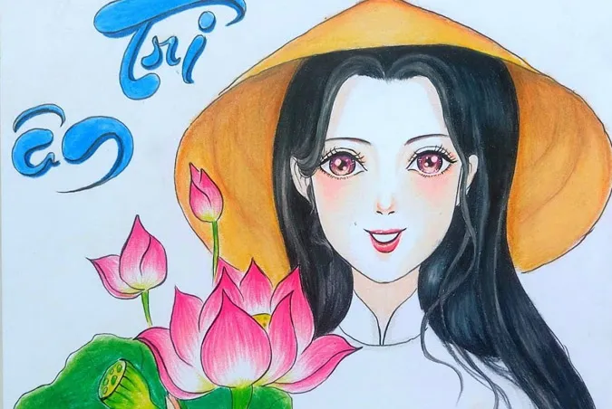 85 bức tranh vẽ cô giáo đẹp, ý nghĩa nhân ngày 20/11 81