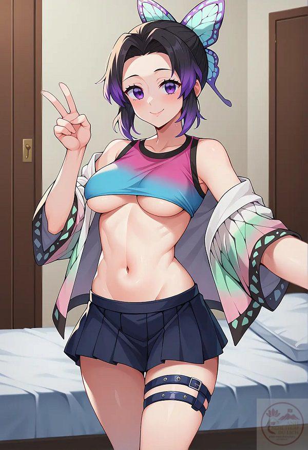 Một Shinobu đầy phong cách trong bộ trang phục chiến đấu cách điệu