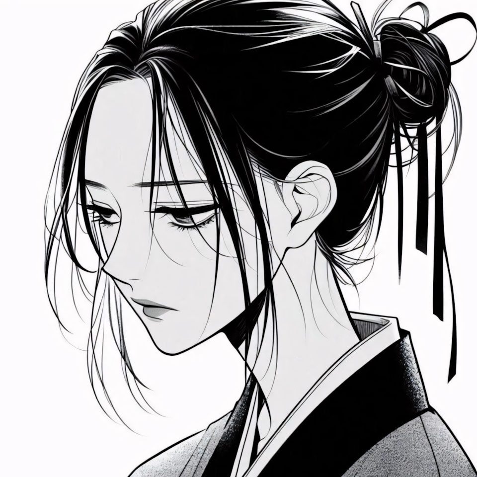 anh anime trang den buon 960px 960px avatar 19