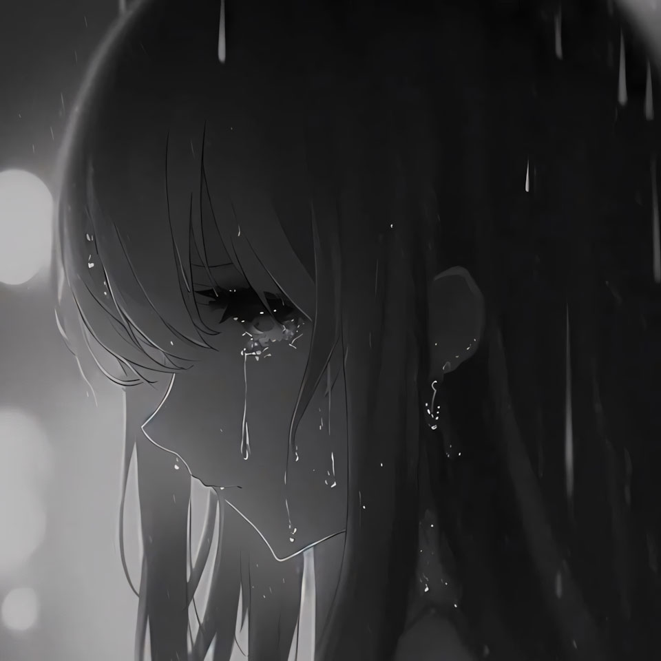 anh anime trang den buon 960px 960px avatar 6