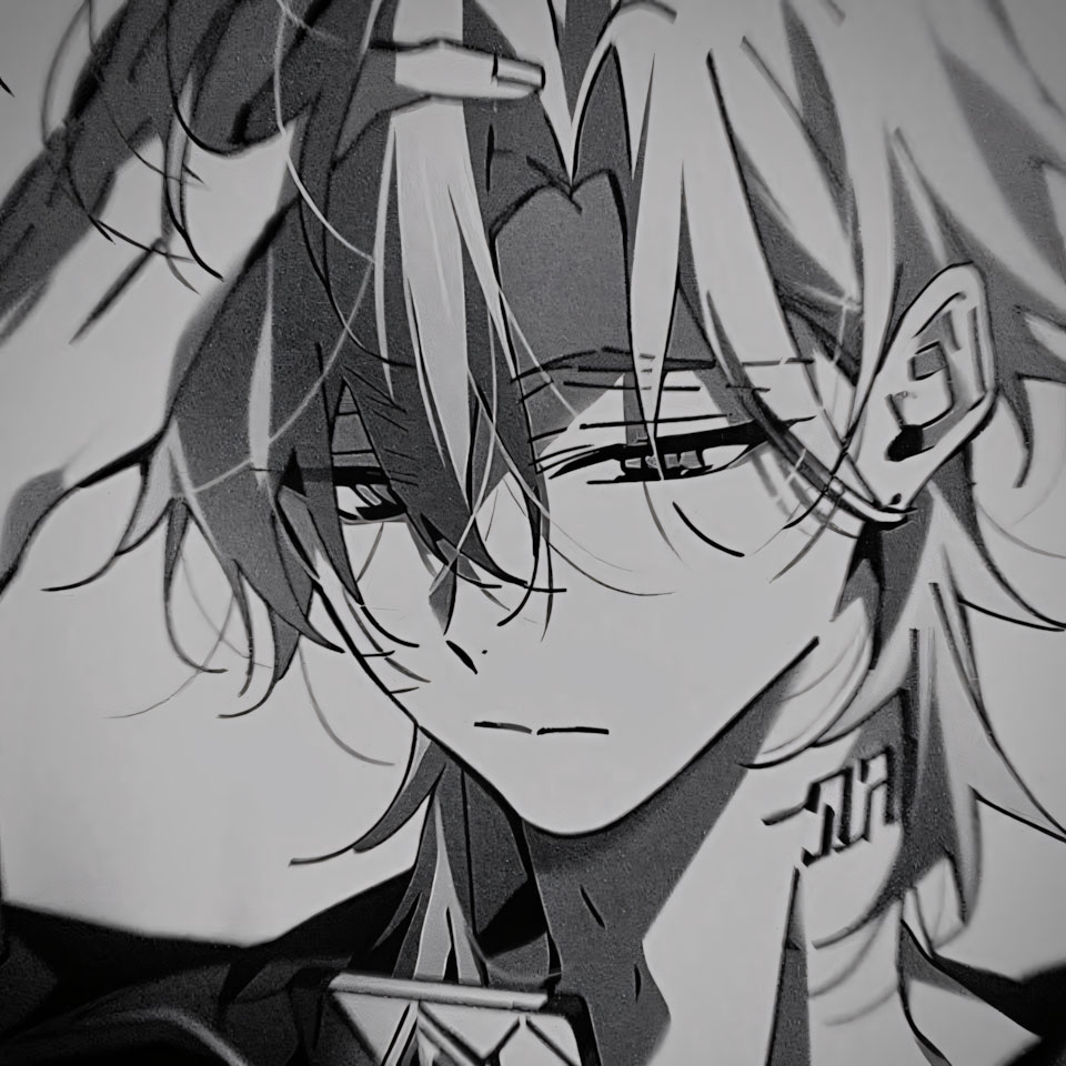 anh anime trang den buon 960px 960px avatar 4