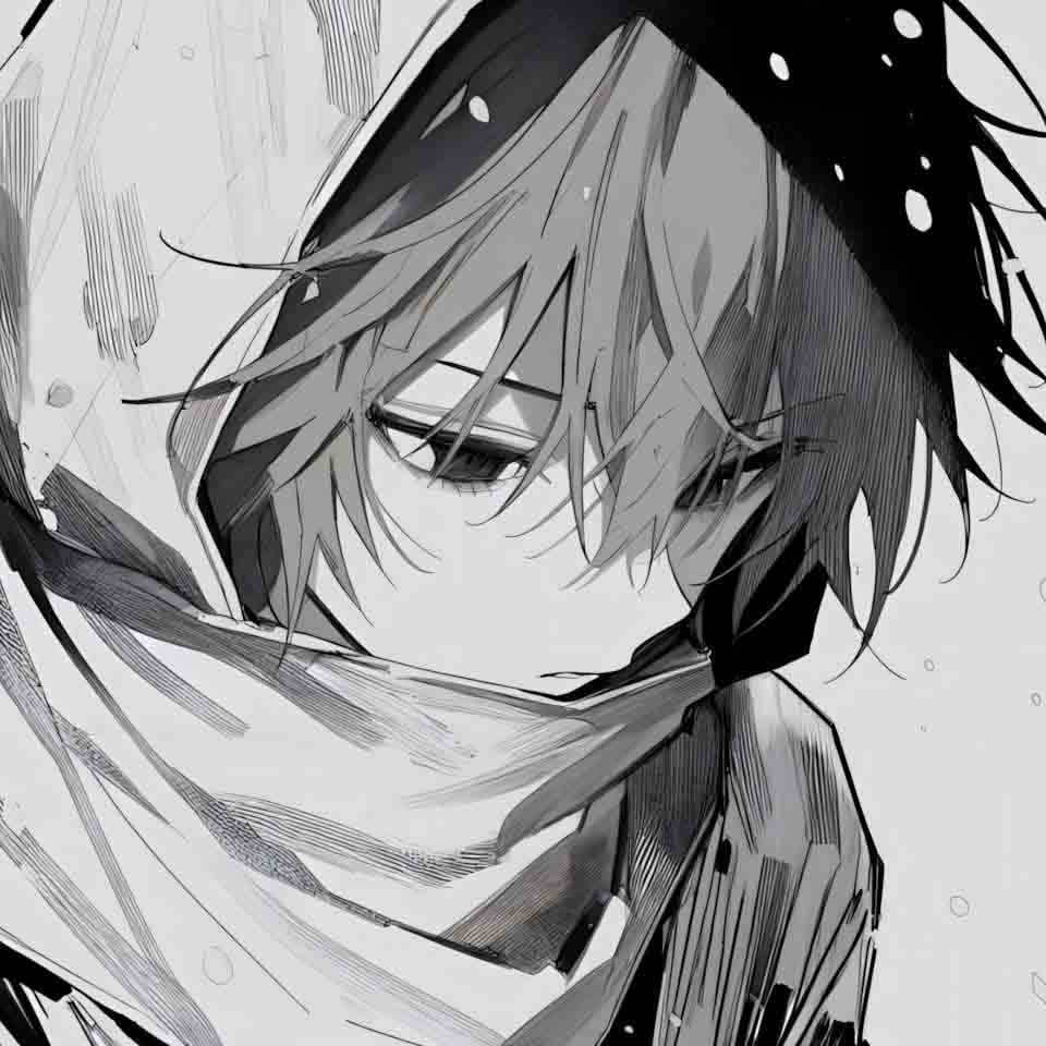 anh anime trang den ngau buon 960px 960px avatar 2