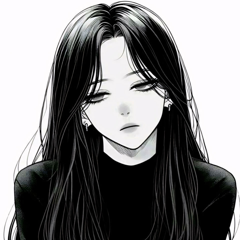 anh anime trang den ngau buon 960px 960px avatar 20