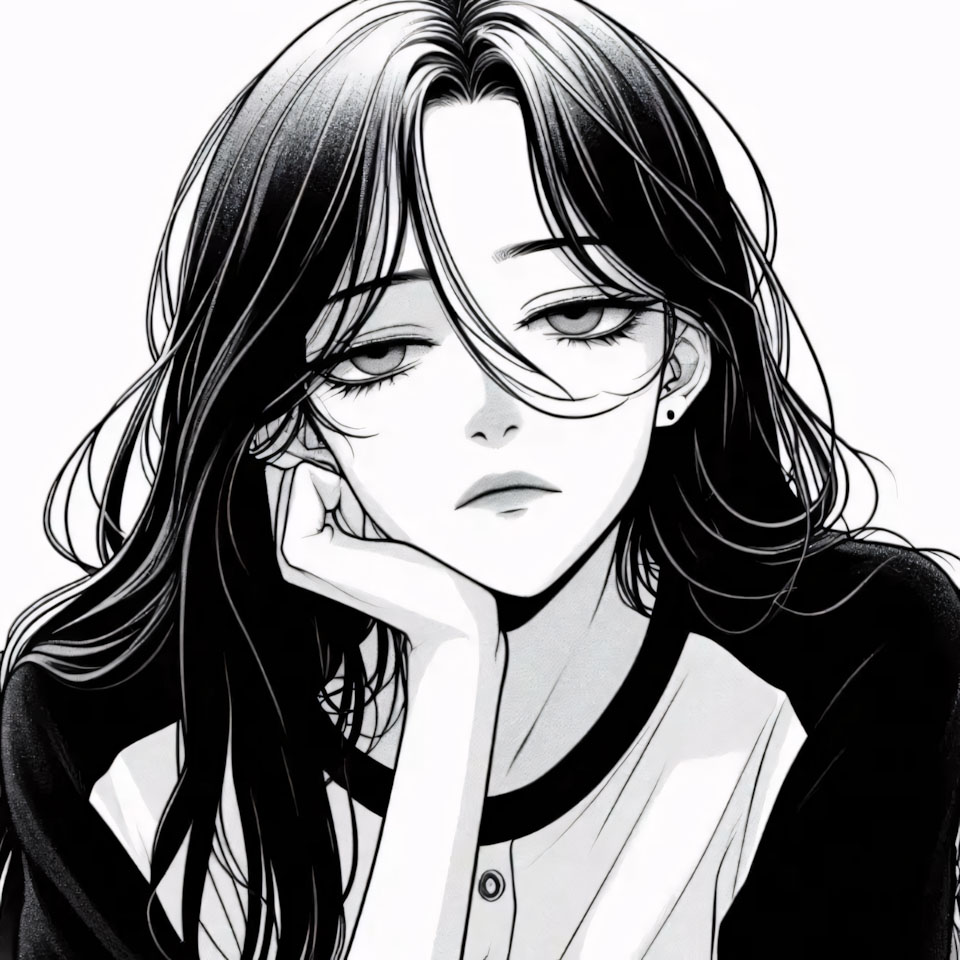 anh anime trang den ngau buon 960px 960px avatar 18