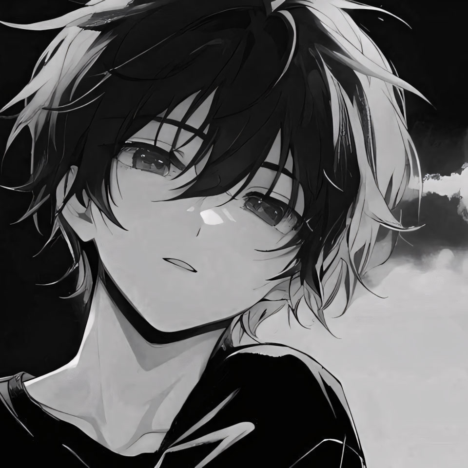 anh anime trang den ngau buon 960px 960px avatar 16