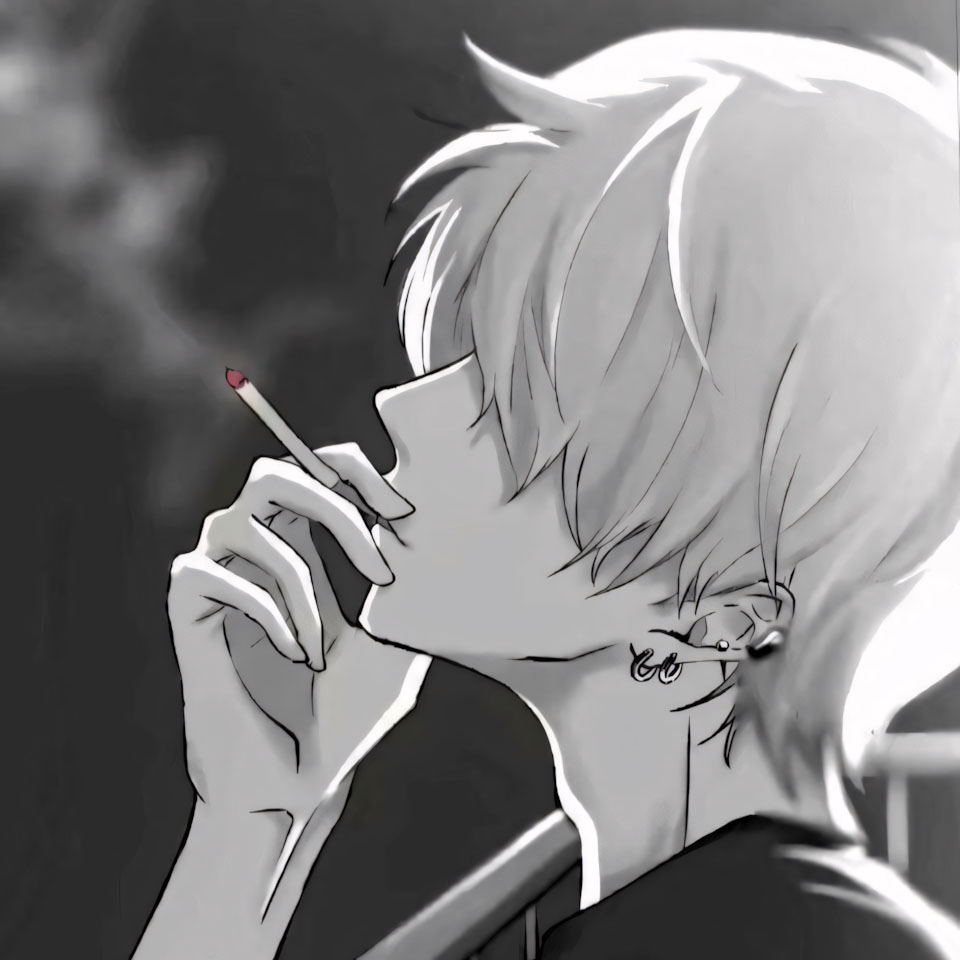 anh anime trang den ngau buon 960px 960px avatar 14