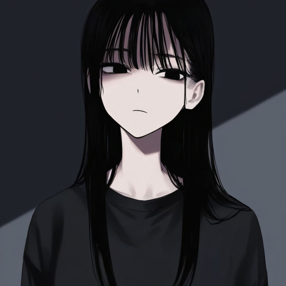 anh anime trang den ngau buon 960px 960px avatar 10