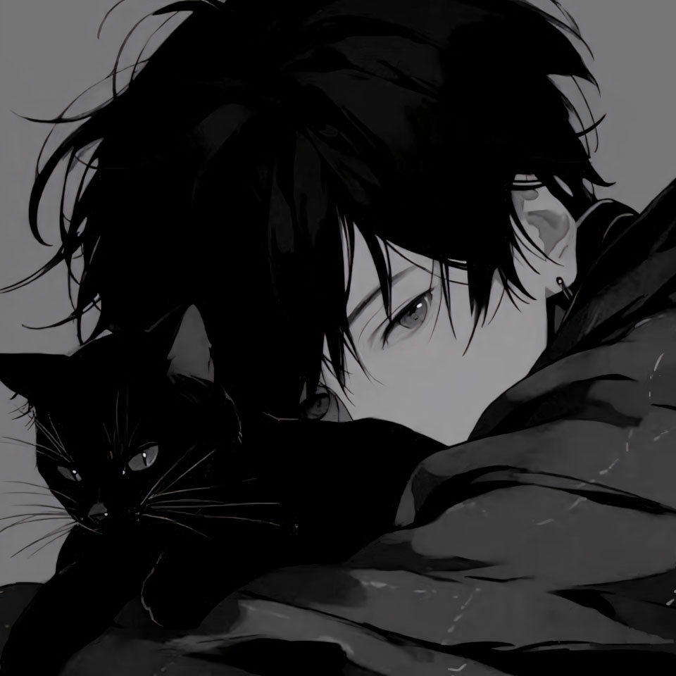 anh anime trang den ngau buon 960px 960px avatar 4