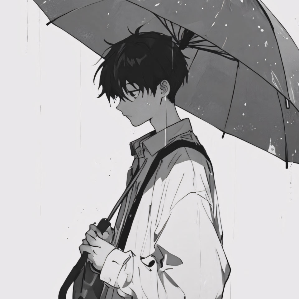 anh anime buon avatar den trang 960px 960px avatar 8