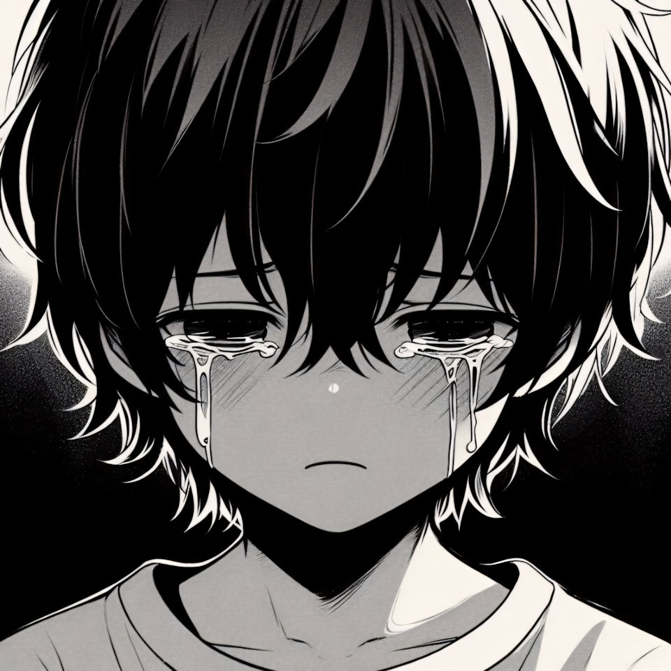 anh anime trang den buon 960px 960px avatar 15